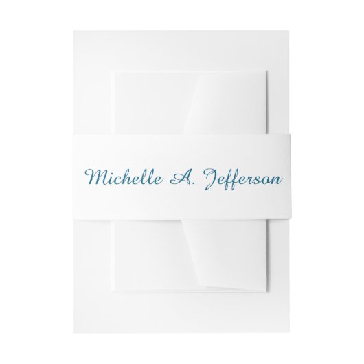 Klassieke Creatieve Trendy Witte Oceaan Blauw Uitnodigingen Wikkel (Voorkant Voorbeeld)