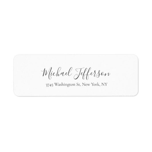 Klassieke Creatieve Trendy Zwart & Wit Etiket (Voorkant)
