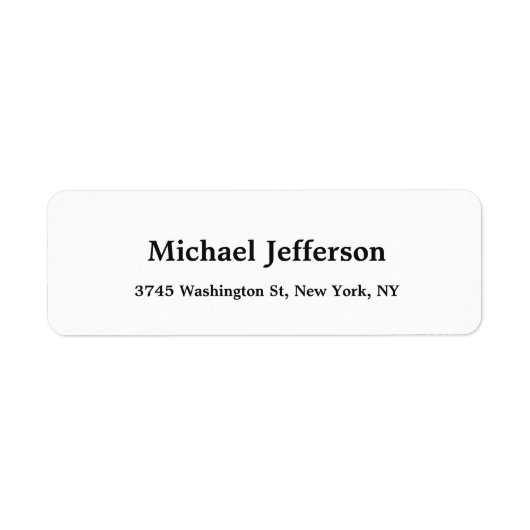 Klassieke Creatieve Trendy Zwart & Wit Etiket (Voorkant)