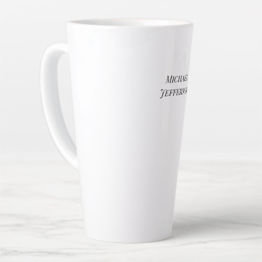 Klassieke Creatieve Trendy Zwart & Wit Latte Mok (Linkerhoek)