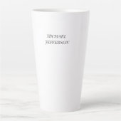 Klassieke Creatieve Trendy Zwart & Wit Latte Mok (Voorkant)