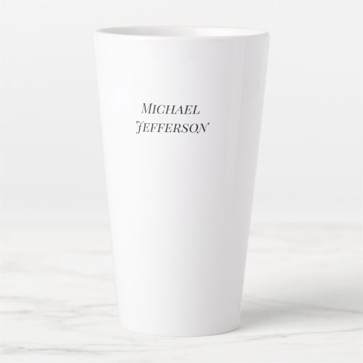 Klassieke Creatieve Trendy Zwart & Wit Latte Mok (Voorkant)