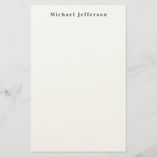 Klassieke Creatieve Trendy Zwart & Wit Minimalist Briefpapier (Voorkant)