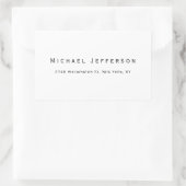 Klassieke Creatieve Trendy Zwart & Wit Minimalist Rechthoekige Sticker (Tas)