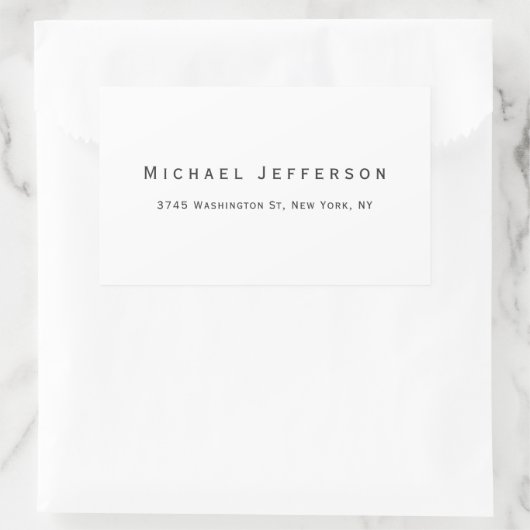 Klassieke Creatieve Trendy Zwart & Wit Minimalist Rechthoekige Sticker (Tas)