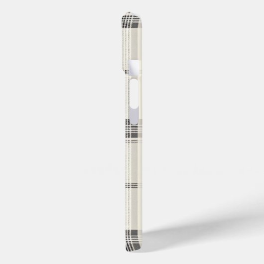 Klassieke Crème en Grijze Plakken Monogram Telefoo Case-Mate iPhone Case (Achterkant / Links)