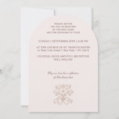 Klassieke  Crest Katholieke bruiloft uitnodiging (Achterkant)