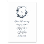 Klassieke Crest Navy Blue Monogram zitgrafiek Kaart (Achterkant)