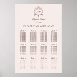 Klassieke  Crest Wedding Zitting Grafiek Poster