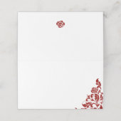 Klassieke Crimson Red Rose Burgundy Wedding Plaatskaartje (Buitenkant ongevouwen)