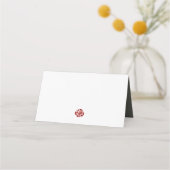 Klassieke Crimson Red Rose Burgundy Wedding Plaatskaartje (Achterkant)