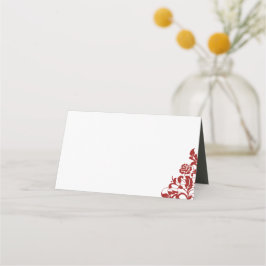 Klassieke Crimson Red Rose Burgundy Wedding Plaatskaartje