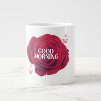 Klassieke Crimson Rose "Goedemorgen" herdenkingsbe Grote Koffiekop