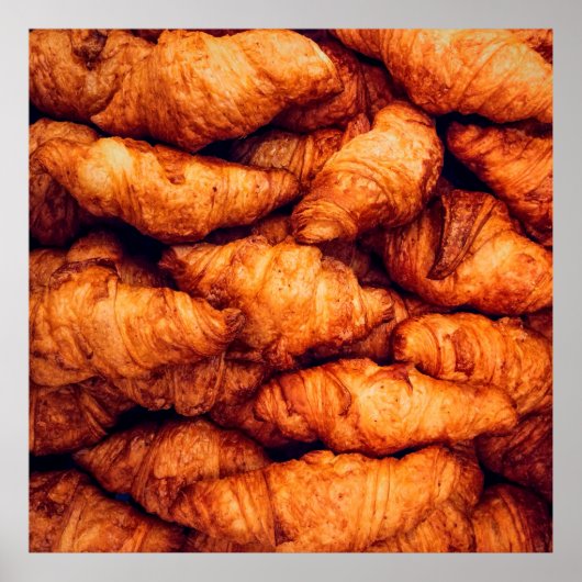 Klassieke croissants, bovenste uitzicht poster (Voorkant)