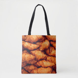 Klassieke croissants, bovenste uitzicht tote bag