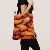 Klassieke croissants, bovenste uitzicht tote bag (Dichtbij)