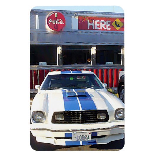 Klassieke cruise nachts in Diner Magneet (Verticaal)