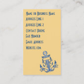 Klassieke cruiseschipreis visitekaartje (Achterkant)