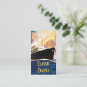 Klassieke cruiseschipreis visitekaartje (Staand voorkant)