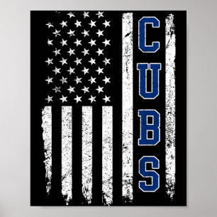 Klassieke Cubs Naam Retro Design voor Mannen Vrouw Poster