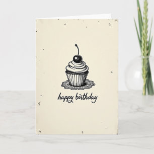Klassieke Cupcake Verjaardagskaart Kaart