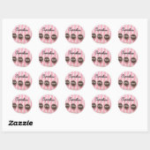 Klassieke cupcakes ronde sticker (Vel)
