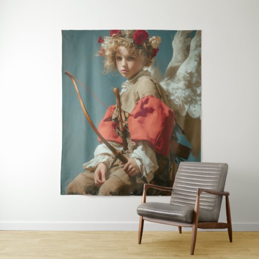 Klassieke Cupid Engel Wandkleed (In situ)