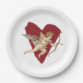 Klassieke Cupid Romantische Moderne Trouw Elegant  Papieren Bordje