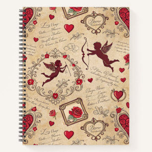 Klassieke Cupid Valentijn Victoriaanse Liefde Notitieboek