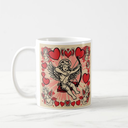 Klassieke cupido liefde koffiemok (Links)