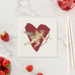 Klassieke Cupido Romantische Moderne Trouw Elegant Servet