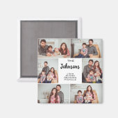 Klassieke Custom 6 Familie Fotocollage Keepsake Magneet (Voorkant / Achterkant)