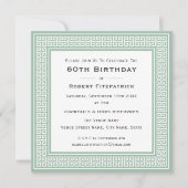 Klassieke Custom Age Foto Grieks Key Verjaardag Gr Kaart (Voorkant)