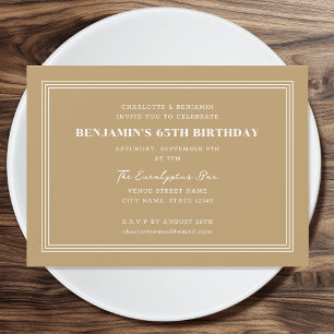 Klassieke Custom Age Verjaardag Triple Border Gold Kaart