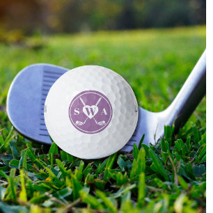 Klassieke Custom Monogram Golf Club Hart   PAARSE Golfballen