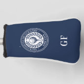 Klassieke Custom Name Putter Golf Head Cover Navy (Voorkant)