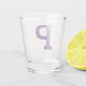 Klassieke Cute Initiële Letter Paarse Shotglas Shot Glas (Achterkant)