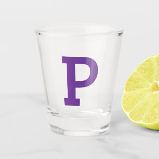 Klassieke Cute Initiële Letter Paarse Shotglas Shot Glas
