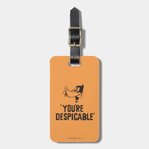 Klassieke DAFFY DUCK™ "Je bent verachtelijk" Bagagelabel