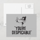Klassieke DAFFY DUCK™ "Je bent verachtelijk" Briefkaart (Voorkant / Achterkant)
