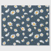 Klassieke Daisy Floral White Yellow Daisies Cadeaupapier (Vlak)