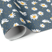 Klassieke Daisy Floral White Yellow Daisies Cadeaupapier (Rol Hoek)