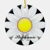 Klassieke Daisy Flower Keramisch Ornament (Voorkant)