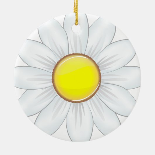 Klassieke Daisy Flower Keramisch Ornament (Achterkant)