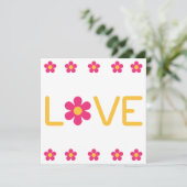Klassieke Daisy LOVE Kaart (Staand voorkant)