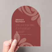 Klassieke Damask Grenache bruiloft acryl uitnodigi Acryl Uitnodigingen