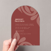 Klassieke Damask Grenache Trouw Acryl Uitnodiging (Insitu (Draagbaar))