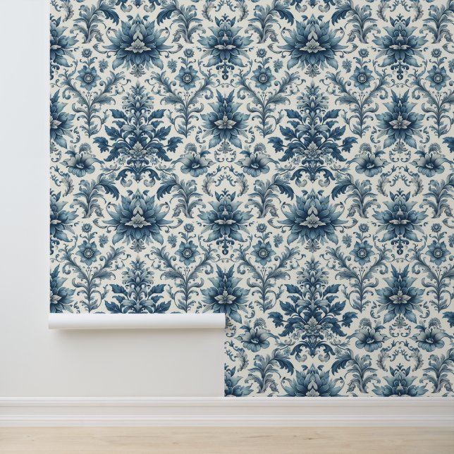 Klassieke Damask Print Wallpaper Behang (Applicatie)