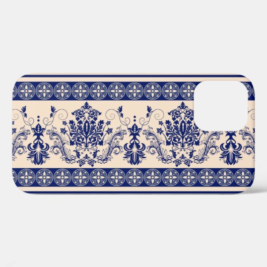 Klassieke Damask: Sierlijke naadloze behang. Case-Mate iPhone Case (Achterkant (horizontaal))