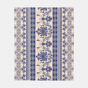 Klassieke Damask: Sierlijke naadloze behang. Fleece Deken
